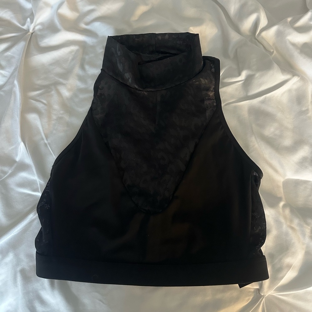 Victoria’s Secret Mesh Black Cheetah Print Top